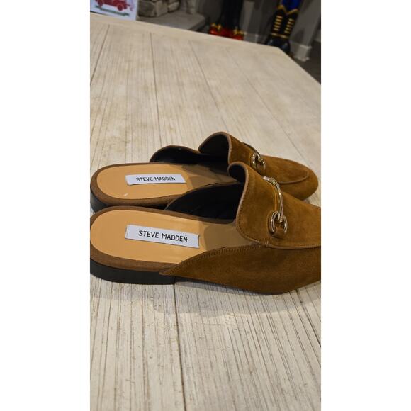 Steve Madden Women's Suede Mules Size 10 Brown Loafer Slip On Casual - Picture 6 of 11
